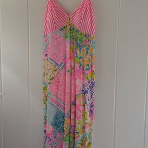 Lilly Pulitzer Pink and Blue Tropical Dress